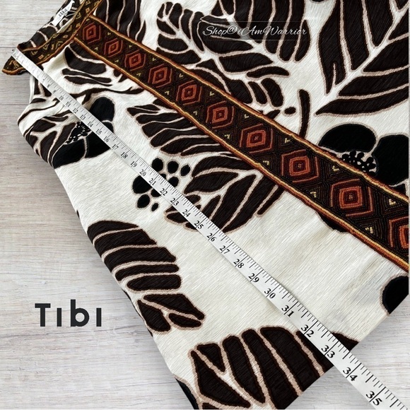 Tibi NWT rare beaded silk linen tropical leaf print mini-dress *shop@iamwarrior - Picture 11 of 14
